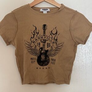 RSQ Tan Nashville Graphic Shirt